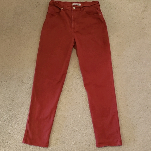 Vintage Passports Red Straight Leg Jeans - Picture 5 of 11